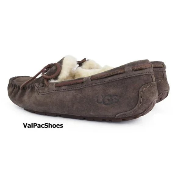 UGG Dakota Espresso Suede Fur Slippers Size 8 NEW - Picture 4 of 7